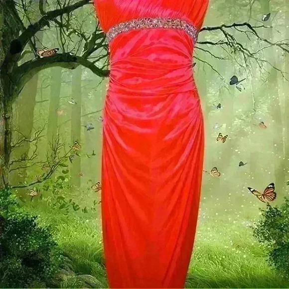 City Triangles 90s Hot Pink Prom Dress - Picture 3 of 8